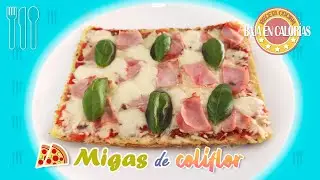 Pizza de migas de coliflor 🍕