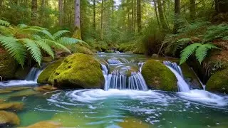Slow River Flow in the Woods &ndash; Calm Nature Ambience for Stress Relief