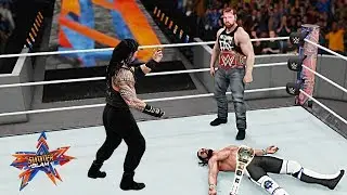 WWE Summerslam 2018 - Dean Ambrose Turns Heel & Attacks Rollins, Reigns - WWE 2K18