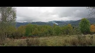 Babia Mountain Low Clouds View Birds Sounds Wind Relaxing Nature (Mountains South of Poland)