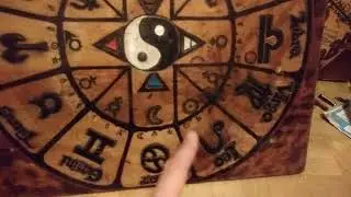 The 12 signs of zodiac with planetary rulership wood carved board