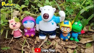 Pororo || Pororo ngumpet di semak-semak bersama crong,poby,loopy,petty,eddy,rody