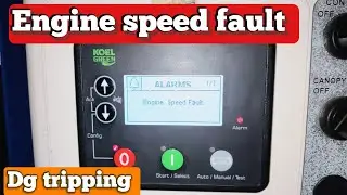 Engine speed fault alarm ||Engine not starting ||