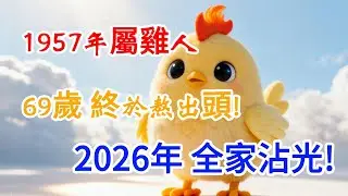恭喜1957年屬雞人！2026年69歲後註定苦盡甘來！你家有嗎？如果有，請準備接財接福，全家都沾光！#1957年屬雞 #屬雞2026運勢 #2026生肖雞運勢 #1957生肖雞 #生肖雞 #屬雞