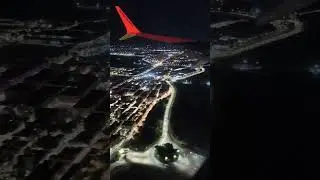 Night landing at Valencia Airport