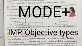 माध्यमिक गणित- (सांख्यिकी Statistics: Mode मध्यक)+Imp. Objective types Ex-26.4 Page 365