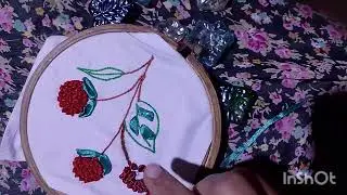 Amazing ribbon  flower embroidery design 🥀