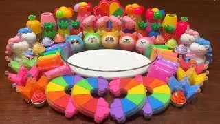 Mixing Makeup & Rainbow Clay and More into Glossy Slime !!! Relaxing with Slime! Best Slime #818