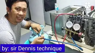 #window#aircon#charging CHARGING OF FREON  WINDOW TYPE AIRCON.