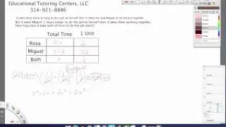 Algebra: Word Problem (Work)