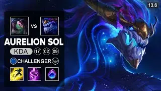 Aurelion Sol vs Akali Mid   EUW Challenger   Patch 13 6 Season 13