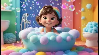 The Magical Bath with Rainbow Foam | Colorful Bath Time Song for Toddlers |  Soothing Nursery Rhyme