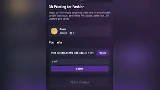 3D Printing for Fashion | Tapswap code || tapswap code 3D Printing for Fashion #tapswapcode