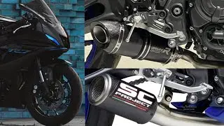2022 YAMAHA YZF R7 Exhaust Sound Comparison | DOMINATOR (MT07) vs SC PROJECT CR-T