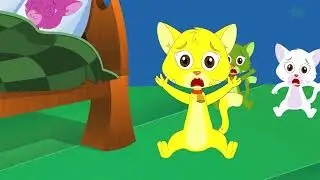 Ten little pushy Cat on the bed | Kids and Baby song | Kids Rhymes Series | Nursery Rhymes |