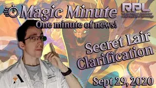 MAGIC MINUTE SEPTEMBER 29, 2020 | SECRET LAIR WALKING DEAD NOT NECESSARY!?