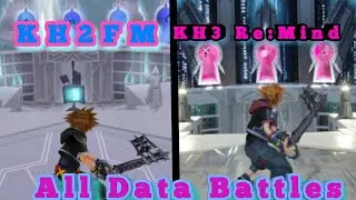 All Organization XIII Data Battles in Kingdom Hearts 2 & 3 - Skip KH2 Luxord Due To Copyright Claim😡