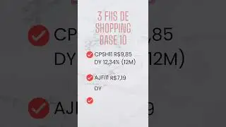 Fiis de Shopping #b3 #fiis #investimentos #oportunidade