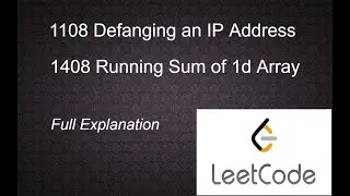 1108 Defanging an IP Address | 1408 Running Sum of 1d Array | leetcode Easy level Complete playlist