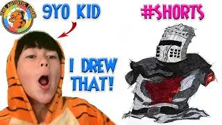 9yo Autistic Savant Draws - Black Knight | Monty Python and the Holy Grail | Disney #shorts