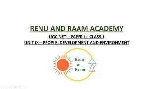 Class 1 Basics of Environment - UGC NET Paper 1 #ugcnet #ugcnetpaper1 #ntanetclasses #ugcnetjrf