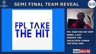 Fantasy UCL Team Reveal | Champions League Fantasy Football | Matchday 12 | Semi Final Tips