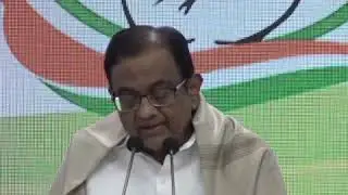P Chidambaram addresses media at Congress HQ on YES Bank Fiasco
