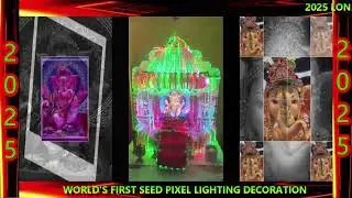 2025 LONDON MAHARAJA DARSHAN WORLDS FIRST SEED PIXEL LIGHTING GANESH DECORATION