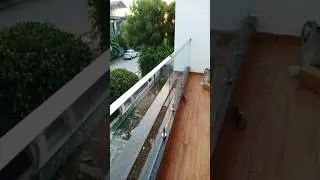 glass railing balcony sketchup | how to install reling #reling #balcony #glassrailings 👌💯