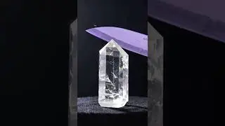 Super-sharp knife slices minerals: obsidian, quartz, sapphire&mdash;realistic cuts, textures, light and gr