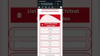 How to find the Chitral Postal Codes?