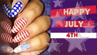 JULY 4TH NAIL ART/Happy 4th of JULY/Glitter Nails/BeautyBeam86