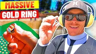 Massive GOLD Ring Found Metal Detecting at Beach