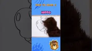 How to draw a cute Hippo (easy)