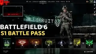 Battlefield 6 SEASON 1 Full Battle Pass Showcase | Battlefield 6 & RedSec Battle Pass 