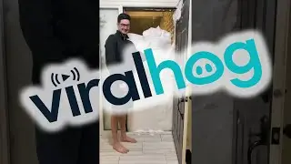Wall of Snow Blocks Door || ViralHog