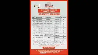 J&K Fresh Teacher Vacancies II Teacher Posts, Walk -In- Interview, No Exam, No Fee