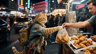 Papa Cat hardworking for making Smile his Family | orange cat - kitten @CatCuteShortss 