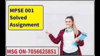 MPSE 001 Solved Assignment 2024-25 |MPSE-1 solved assignment 24-25 in HINDI