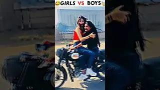 Girls Bike Ride 😂 🆚 Boys Bike Ride 🤯 #viral #shortsfeed #girl #funny #ytshorts #shorts