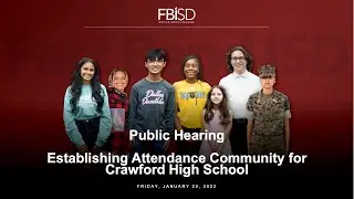 Crawford High School Boundary Planning Public Hearing | January 20, 2023