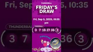The National Lottery Thunderball draw results from Friday 05 September 2025