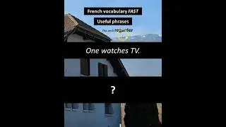 One watches TV / on... #frenchforbeginner#french#frenchvocabulary#frenchpronunciation