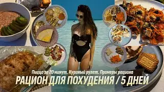 Рацион для похудения | Цель -5 кг. Пошаговый план. Подарки на НГ. Куриный рулет. Пицца за 20 минут