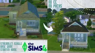 SIMS 4 starter home RENOVATION | Single Streamlet | Base Game Renovation | SpeedBuild