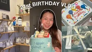 21st BIRTHDAY VLOG | solo birthday, helix piercing, surprise from my friends!!