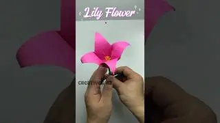 How to make lily flower with paper home decoration || Creatives AZ #origamiflower #paperflower