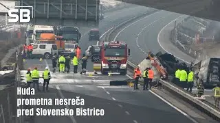 Huda prometna nesreča na AC pred Slovensko Bistrico