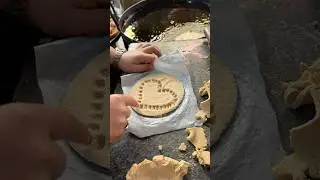 Most unique heart design corn bread making 😋 #food #bread #shorts