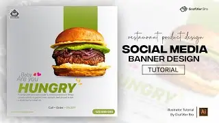 Creative Social Media Poster Design or Square Flyer Design Tutorial | Adobe Illustrator Tutorial
